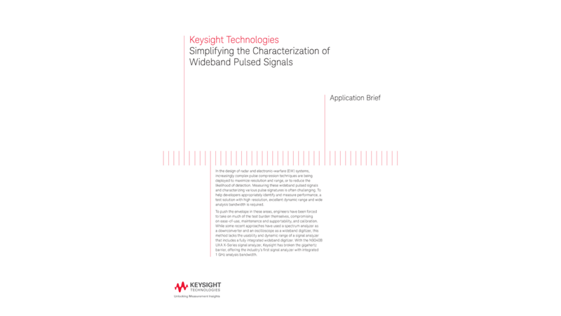 Simplifying Wideband Pulsed Signal Characterization
